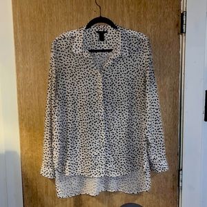 H&M Black Stars Blouse/ Size 12